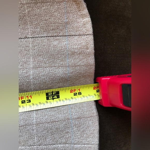 Signature By Larry Levine one Button TanBlazer Chalk Stripe Fabric Jacket SZ 18 - Picture 14 of 16